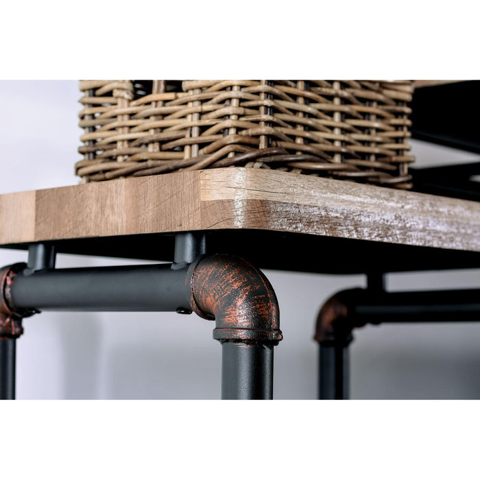 Kebbyll Antique Black/Natural Tone Pier Cabinet - Mattress & Furniture Super Center (Tampa, FL)