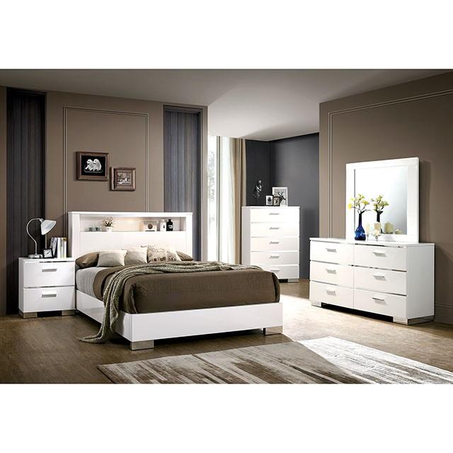 Carlie Bed White & Black - Mattress & Furniture Super Center (Tampa, FL)