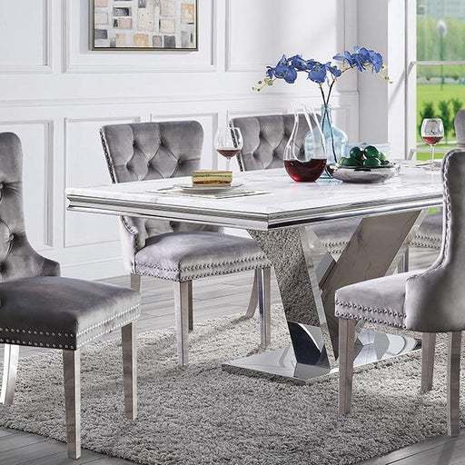 Valdevers 7 Pc Dining Table Set - Mattress & Furniture Super Center (Tampa, FL)