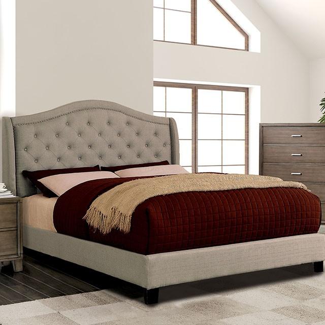 Carly Cal.King, E.King, Full, & Queen Bed Grey & Brown - Mattress & Furniture Super Center (Tampa, FL)
