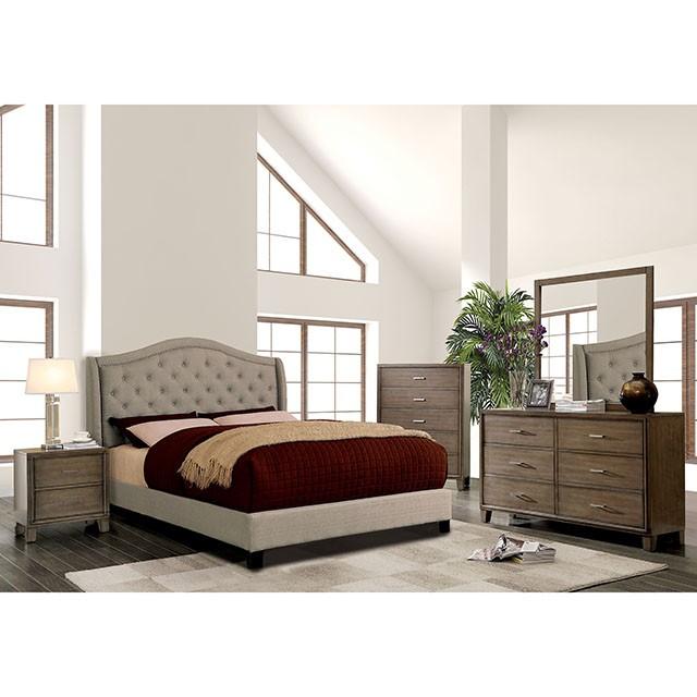 Carly Cal.King, E.King, Full, & Queen Bed Grey & Brown - Mattress & Furniture Super Center (Tampa, FL)