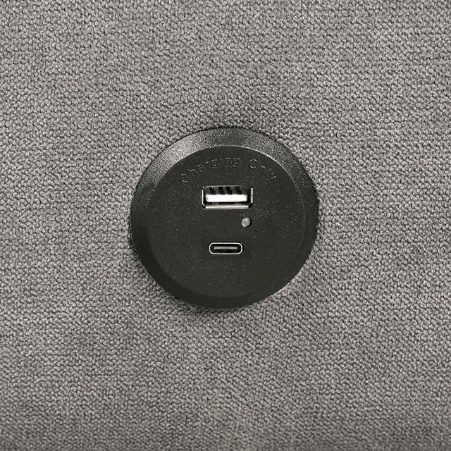 Aristide Futon Sofa Grey & Brown - Mattress & Furniture Super Center (Tampa, FL)