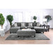 Lowry Gray Sectional w/ Ottoman - Mattress & Furniture Super Center (Tampa, FL)