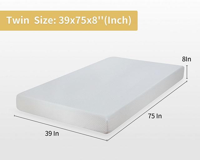 Artemisia 8" Memory Foam Mattress White - Mattress & Furniture Super Center (Tampa, FL)