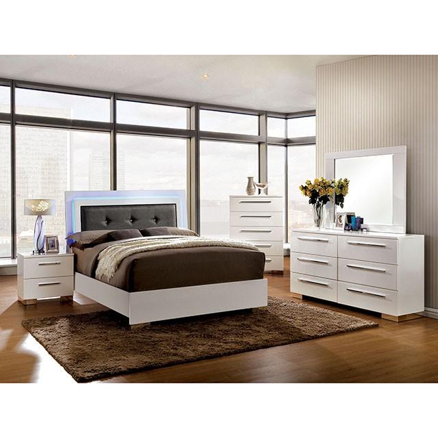 CLEMENTINE Glossy White Dresser - Mattress & Furniture Super Center (Tampa, FL)