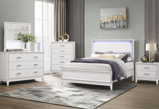 LILY WHITE QUEEN BED GROUP - Mattress & Furniture Super Center (Tampa, FL)