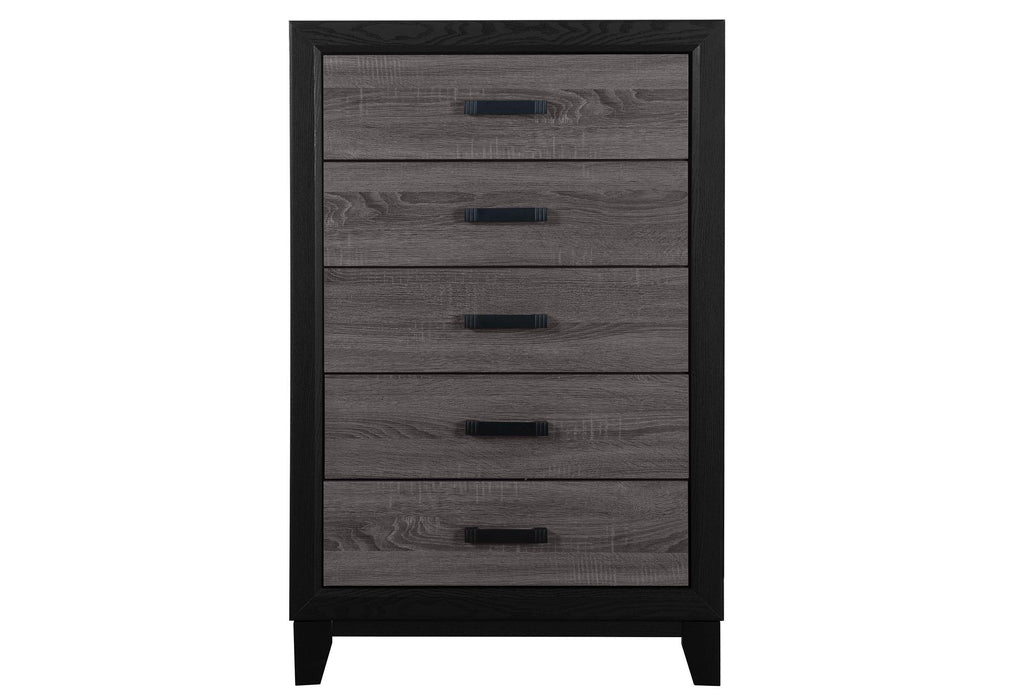 LISBON GREY AND BLACK CHEST - Mattress & Furniture Super Center (Tampa, FL)