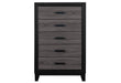 LISBON GREY AND BLACK CHEST - Mattress & Furniture Super Center (Tampa, FL)
