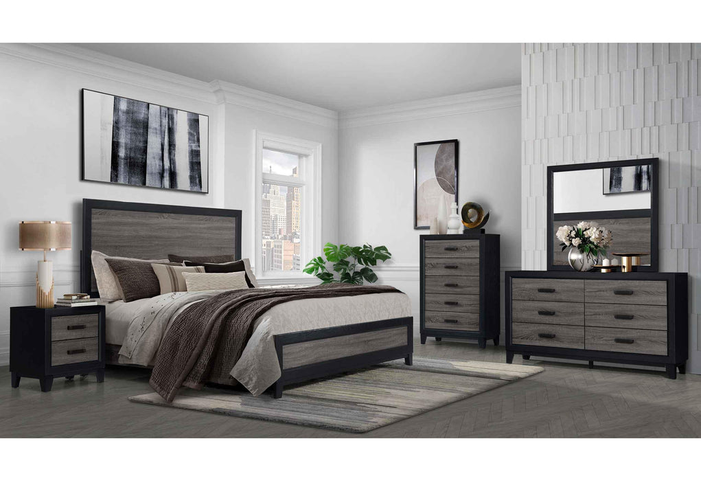 LISBON GREY/BLACK KING BED GROUP - Mattress & Furniture Super Center (Tampa, FL)
