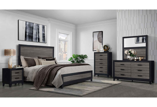 LISBON GREY/BLACK QUEEN BED GROUP - Mattress & Furniture Super Center (Tampa, FL)