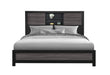 Lisbon Grey/Black Bookcase Bed