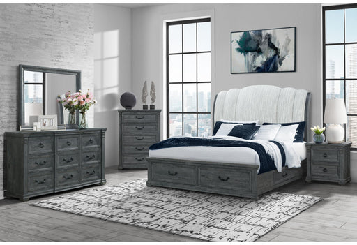 ROWAN GREY STORAGE QUEEN BED GROUP - Mattress & Furniture Super Center (Tampa, FL)
