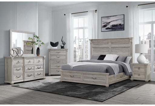 TATUM NATURAL QUEEN BED GROUP WITH STORAGE - Mattress & Furniture Super Center (Tampa, FL)