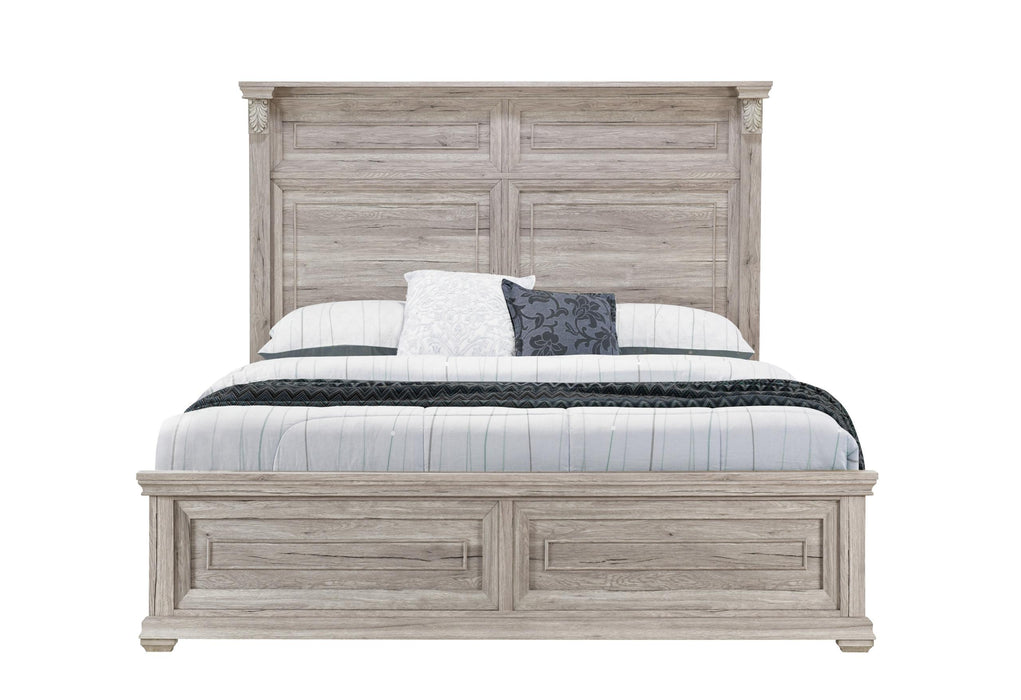 TATUM NATURAL KING BED WITHOUT STORAGE - Mattress & Furniture Super Center (Tampa, FL)