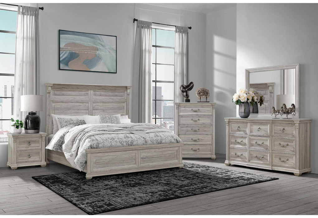 TATUM NATURAL KING BED GROUP WITHOUT STORAGE - Mattress & Furniture Super Center (Tampa, FL)