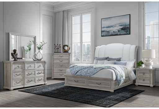 ROWAN NATURAL STORAGE QUEEN BED GROUP - Mattress & Furniture Super Center (Tampa, FL)