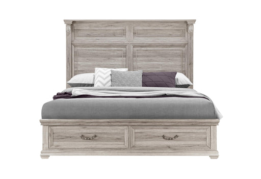 TATUM NATURAL QUEEN BED WITH STORAGE - Mattress & Furniture Super Center (Tampa, FL)