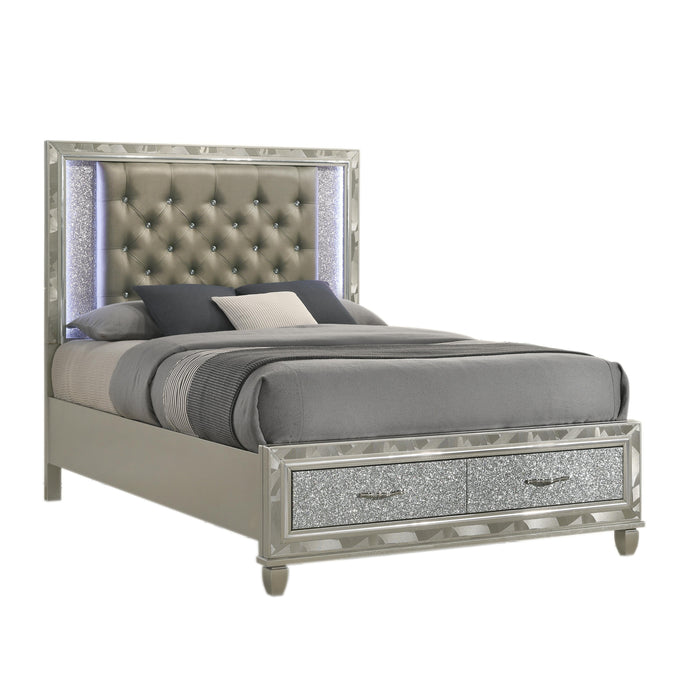 RADIANCE Eastern King-California King K FOOTBOARD & SLATS-SILVER