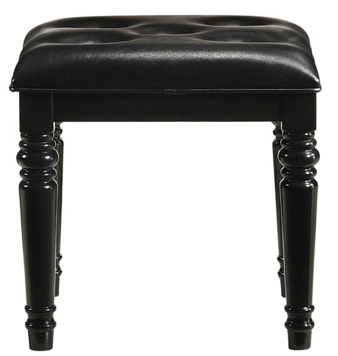 VALENTINO VANITY TABLE STOOL-BLACK - Mattress & Furniture Super Center (Tampa, FL)