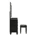 VALENTINO VANITY TABLE STOOL-BLACK - Mattress & Furniture Super Center (Tampa, FL)