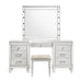 VALENTINO VANITY TABLE STOOL-WHITE - Mattress & Furniture Super Center (Tampa, FL)