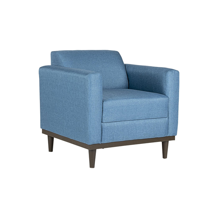 AIDEN CHAIR W/1 THROW PILLOW-BLUE