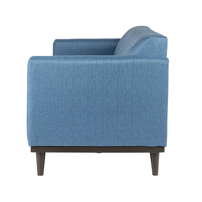 AIDEN SOFA W/3 THROW PILLOWS-BLUE