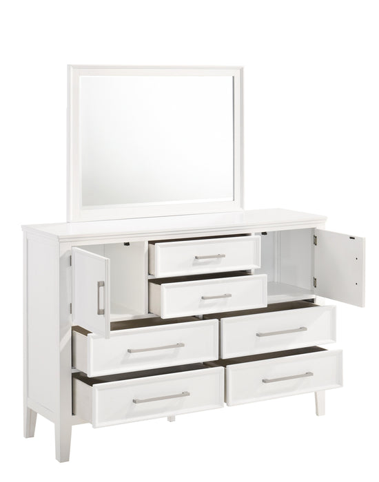 ANDOVER 60" DRESSER W/DOORS-WHITE