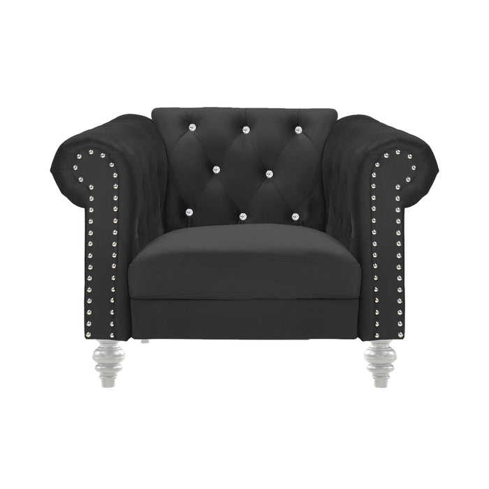 EMMA CRYSTAL CHAIR-BLACK