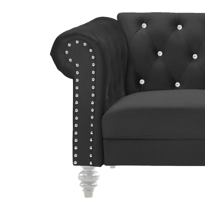 EMMA CRYSTAL CHAIR-BLACK