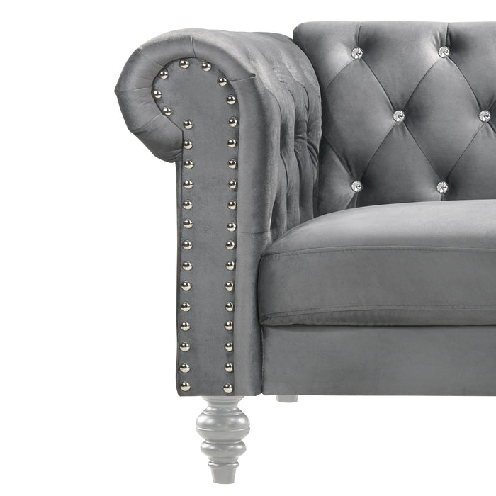 EMMA CRYSTAL LOVESEAT-GRAY