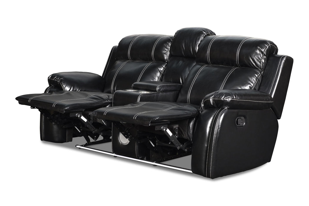 FUSION CONSOLE LOVESEAT W/SPEAKER-EBONY