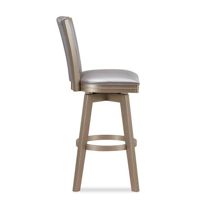 JAZZ 30" SWIVEL BAR STOOL-PEARL/GOLD