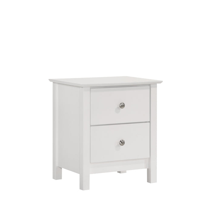 ZODIAC 2 DRAWER NIGHTSTAND-WHITE image