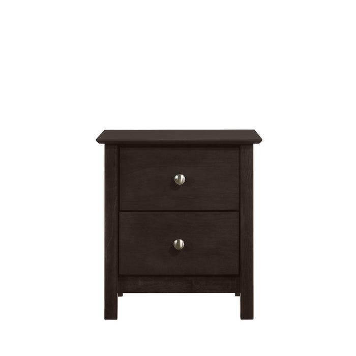 ZODIAC 2 DRAWER NIGHTSTAND-MERLOT