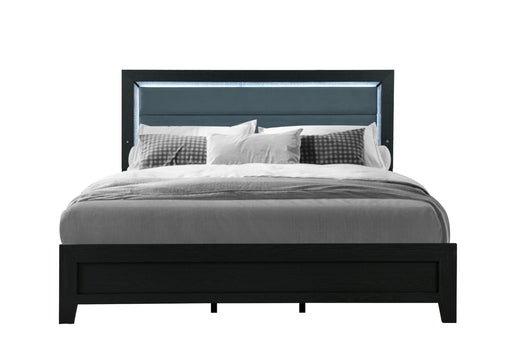 Reid Black Bed With Led - Mattress & Furniture Super Center (Tampa, FL)