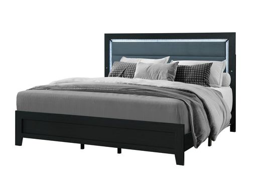 Reid Black Bed Group With Led - Mattress & Furniture Super Center (Tampa, FL)