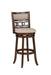 Gia 29" Swivel Barstool-Cherry W/Brown Fabric Seat