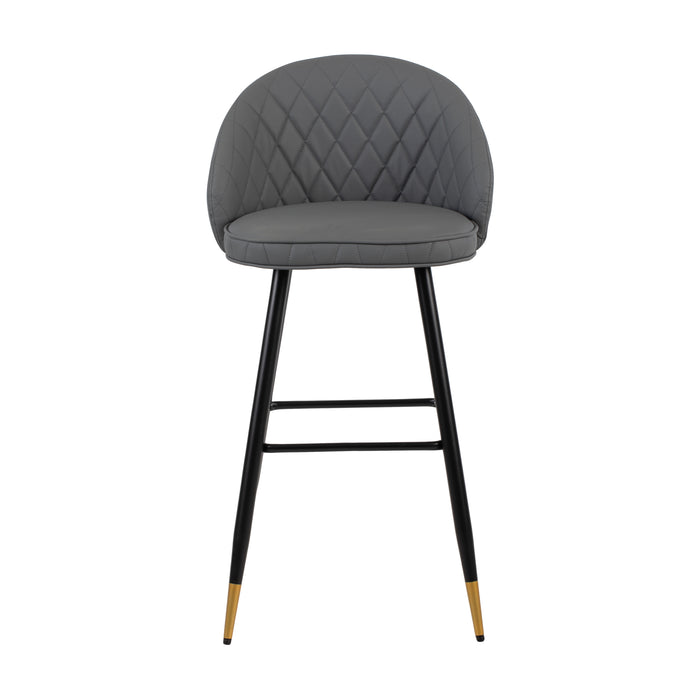 Oliver Gray Vegan Leather Bar Chair (2 Per Carton)