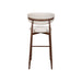 Royce Bar Chair W/Walnut Metal Frame- Beige (2 Per Carton)
