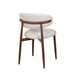 Royce Side Chair W/ Walnut Metal Frame -Beige (2 Per Carton)