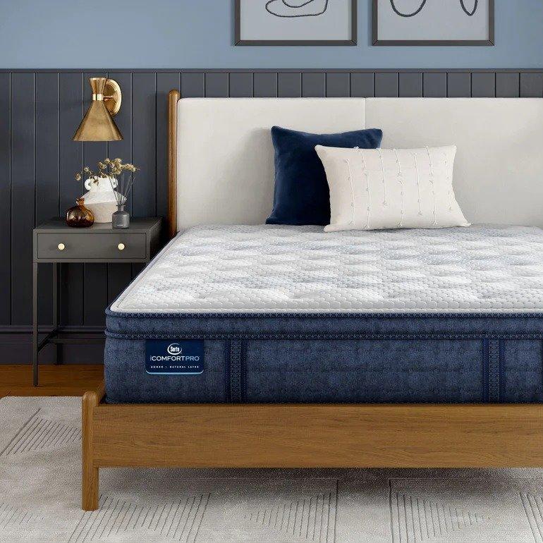 Serta iComfortPro Mattress Dartmouth Plush Pillow Toup