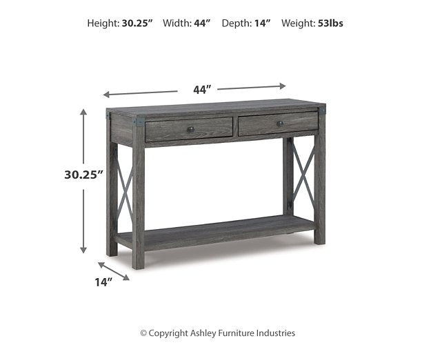 Freedan Sofa/Console Table - Mattress & Furniture Super Center (Tampa, FL)