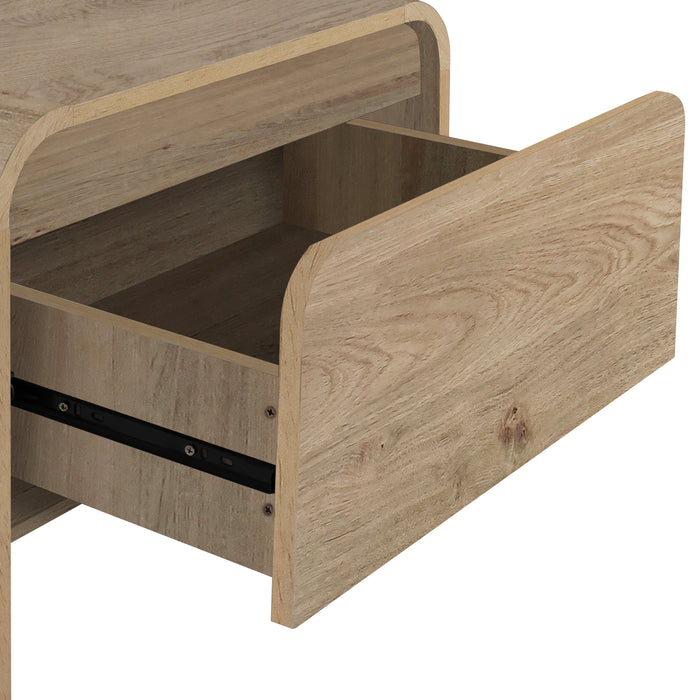 Mara One Drawer End Table / Bedside Table-Natural