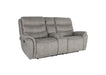 Kamari Console Loveseat W/ Dual Recliners-Gray