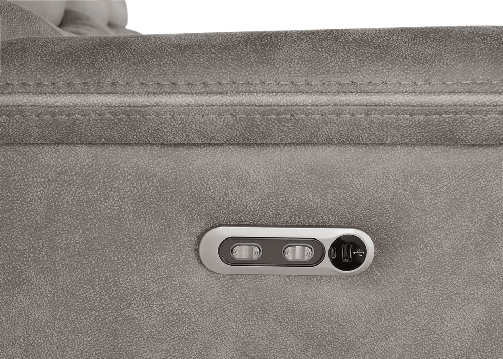 Kamari Console Loveseat W/Pwr Hr & Fr-Gray