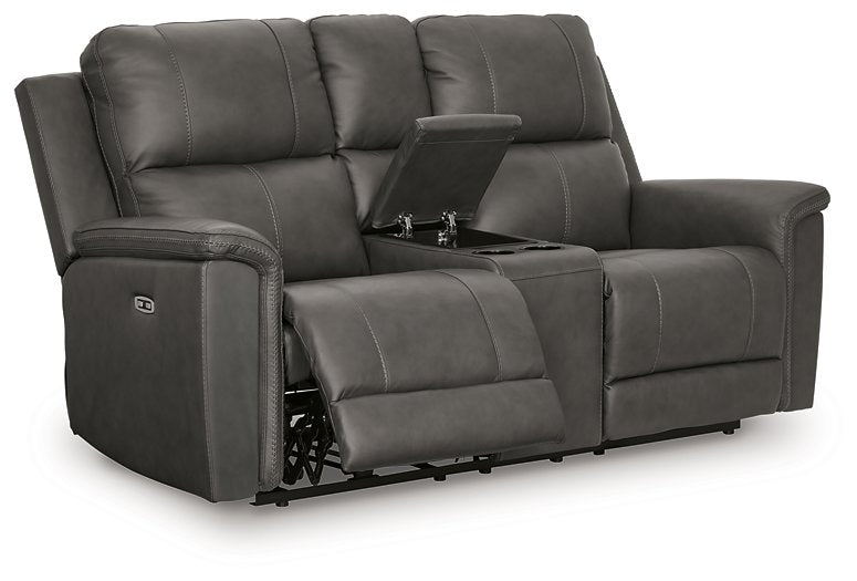 Bleckley Power Reclining Loveseat with Console - Mattress & Furniture Super Center (Tampa, FL)