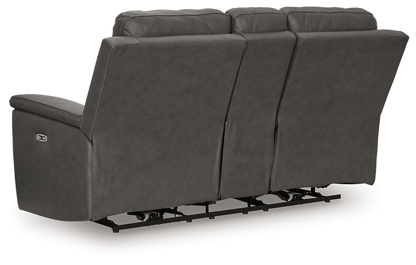 Bleckley Power Reclining Loveseat with Console - Mattress & Furniture Super Center (Tampa, FL)