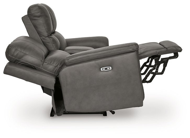 Bleckley Power Reclining Loveseat with Console - Mattress & Furniture Super Center (Tampa, FL)