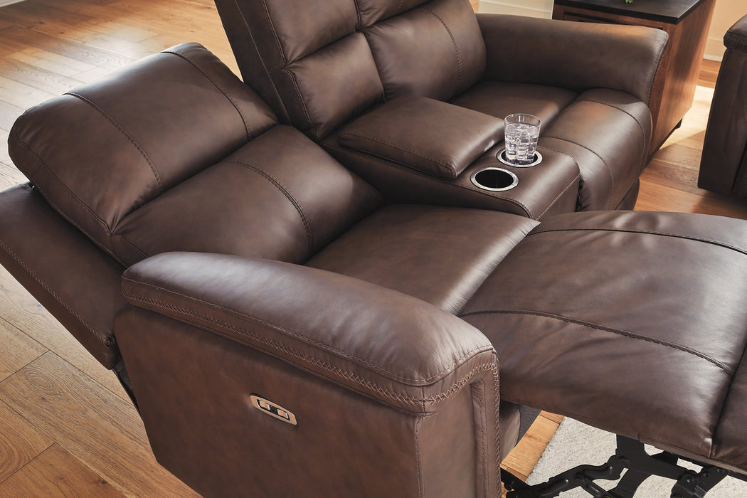 Bleckley Power Reclining Loveseat with Console - Mattress & Furniture Super Center (Tampa, FL)